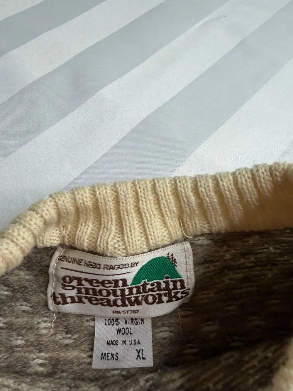 Green Mountain Threadworks Vintage Wool Fair Isle Deer Sweater Size XL